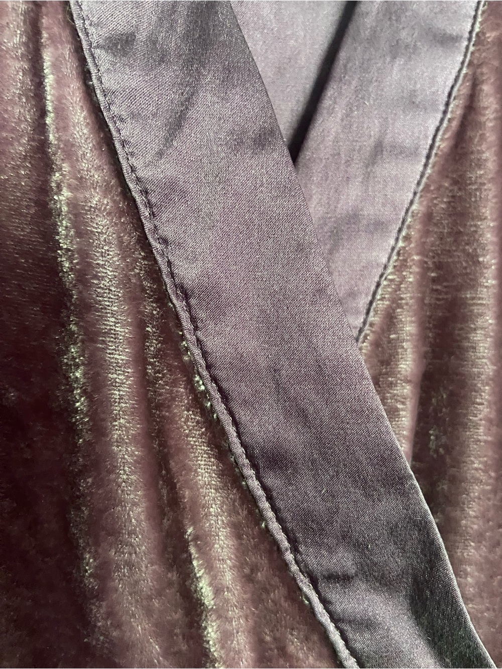 J. Jill Plum Velvet V-Neck Long Sleeve Blouse - Picture 5 of 6